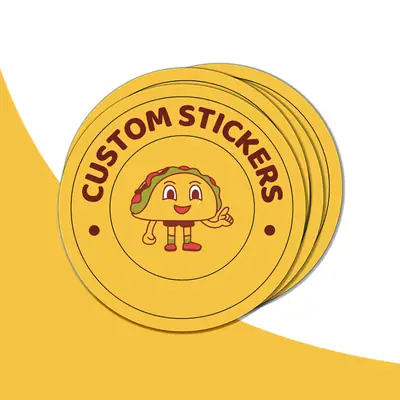 Custom business stickers with logo branding